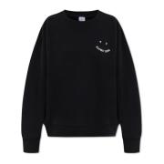 PS By Paul Smith Sweatshirt med broderad logotyp Black, Dam