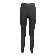 Calvin Klein Svarta leggings med kontrastdetaljer och tryck Black, Dam