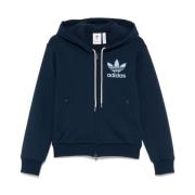 Adidas Originals Track Hoodie för aktiv livsstil Blue, Dam