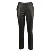 Twinset Smala byxor i skinnimitation Black, Dam