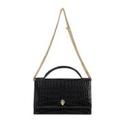 Alexander McQueen Svart Skullväska Black, Dam