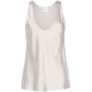 Forte Forte Silke Tung Stretch Satin Camisole White, Dam