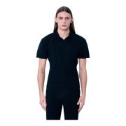 Issey Miyake Veckad Polotopp Kortärmad Crewneck Black, Herr