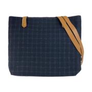 Hermès Vintage Pre-owned Canvas axelremsvskor Blue, Dam