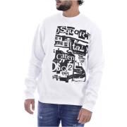 Dsquared2 Färgblock Tratt Hals Sweatshirt White, Herr