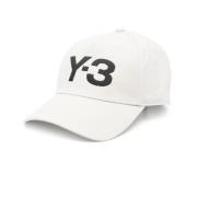 Y-3 Justerbar Beige Keps med Utskärningar White, Herr