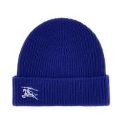 Burberry Blå Cashmere Beanie Hat Aw24 Blue, Herr