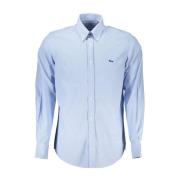 Harmont & Blaine Blå Button-Down Skjorta med Brodyr Blue, Herr