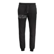 Cavalli Class Sportig Herr Svarta Sweatpants med Broderi Black, Herr