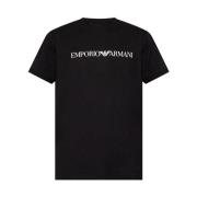 Emporio Armani Logotryckt T-shirt Black, Herr