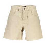 Desigual Beige Jeans Shorts med 5 Fickor Beige, Dam