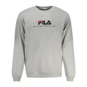 Fila Grå Långärmad Sweatshirt Broderad Logotyp Gray, Herr