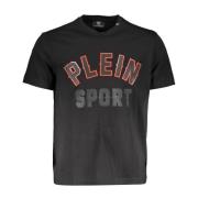 Plein Sport Svart T-shirt med korta ärmar för män Black, Herr