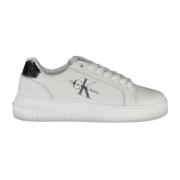 Calvin Klein Sportiga vita sneakers med kontrastdetaljer White, Dam