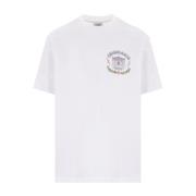 Casablanca Vit Logotyp Tryck Grafiska T-shirts White, Herr