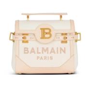 Balmain Casual Beige Tote Bag Läderhandväska Beige, Dam