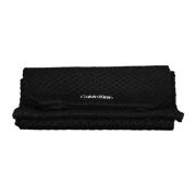 Calvin Klein Broderad Scarf med Kontrastdetaljer Black, Dam