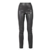 Jucca Eko-läder leggings med dragkedja Black, Dam