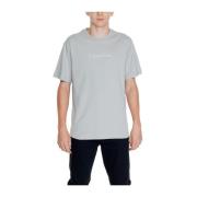 Calvin Klein Grå Bomull Crew Neck T-shirt Gray, Herr