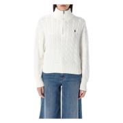 Ralph Lauren Damkläder Stickat Vitt Ss25 White, Dam