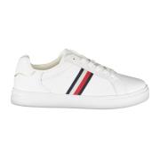 Tommy Hilfiger Sportiga vita snörskor med kontrastdetaljer White, Dam