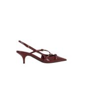 Miu Miu Röda Lackläder Slingback Klackar Purple, Dam