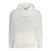 Calvin Klein Hoodie med Logotyptryck White, Herr