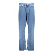 Calvin Klein Blå Denim High Rise Straight Jeans Blue, Dam