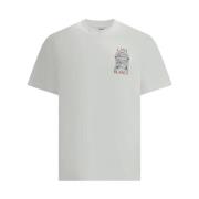 Casablanca Grafiskt Tryck T-shirt med Monogramdetaljer White, Herr