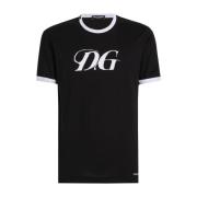 Dolce & Gabbana Herr T-shirts & Polos i Svart Black, Herr