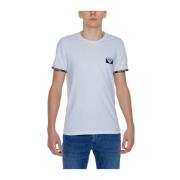 Emporio Armani Vit Bomull Crew Neck T-Shirt White, Herr