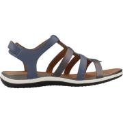 Geox Vega Platta Sandaler Blue, Dam