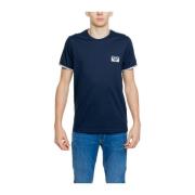 Emporio Armani Blå Bomull Crew Neck T-Shirt Blue, Herr