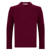 Amaránto Bordeaux Crewneck Sweater Aw24 Red, Herr