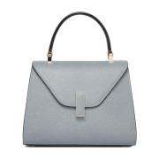 Valextra Smokey Blue Mini Tote Väska Blue, Dam