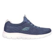 Skechers Toppmöten - Roliga Flare Sneakers Blue, Dam