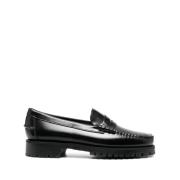 Sebago Svarta läder slip-on sandaler Black, Dam