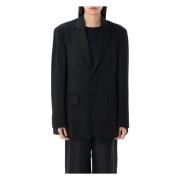 MM6 Maison Margiela Elegant Svart Skräddarsydd Blazer Black, Dam