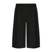 Alexander McQueen Svarta Shorts med Elastisk Midjeband och Fickor Blac...