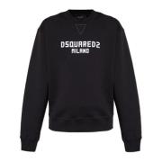 Dsquared2 Sweatshirt med tryck Black, Dam