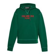 Dsquared2 Sweatshirt med logotyp Green, Dam