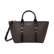 Michael Kors Läder Crossbody-väska Moore Brown, Dam