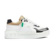 Valentino Garavani Färgblock Stud Sneakers White, Herr