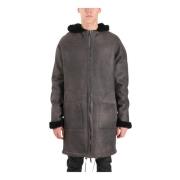 Giorgio Brato Vändbar Shearling Parka med Huva Gray, Herr