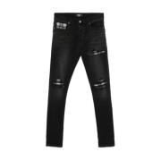 Amiri Svart Ripped Denim Jeans Black, Herr