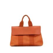 Hermès Vintage Pre-owned Canvas handvskor Orange, Dam