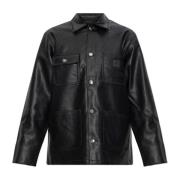 Carhartt Wip Jacka gjord av ekoskinn Black, Dam