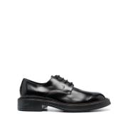 Tod's Svarta Läder Snörskor Black, Herr