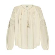 Isabel Marant Beige Topp med Oris Detalj Beige, Dam