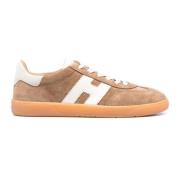 Hogan Bruna Läder Sneakers Panel Design Brown, Herr